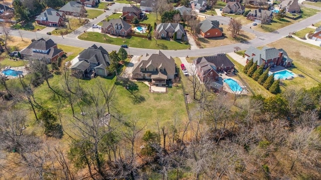 drone / aerial view with a residential view