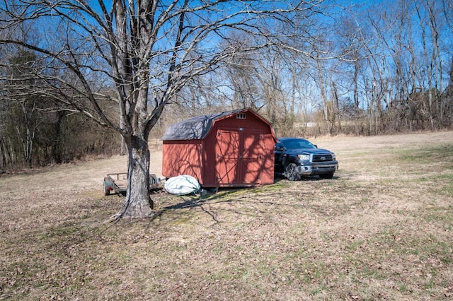 view of shed