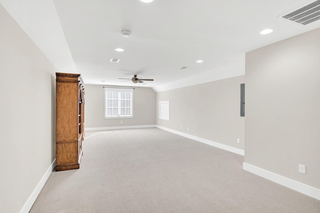 5704 Old Harding Pike, Nashville, TN 37205 - unfurnished room featuring a ceiling fan, light carpet, visible vents, and baseboards