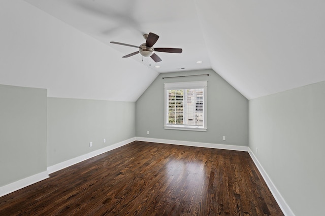 5704 Old Harding Pike, Nashville, TN 37205 - bonus room featuring vaulted ceiling, wood finished floors, baseboards, and ceiling fan
