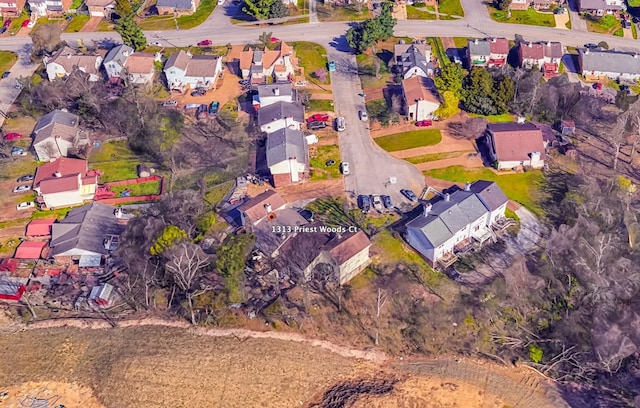 drone / aerial view featuring a residential view