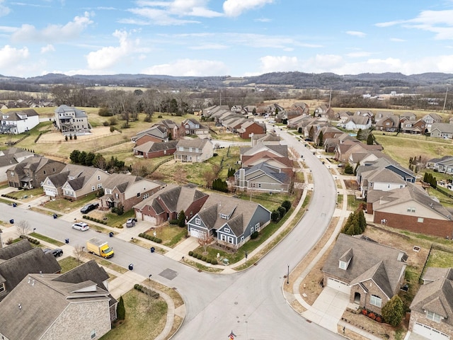 aerial view with a residential view