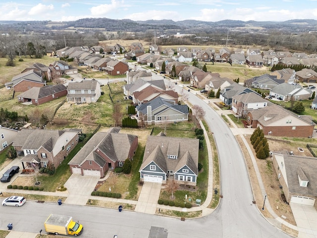 aerial view with a residential view