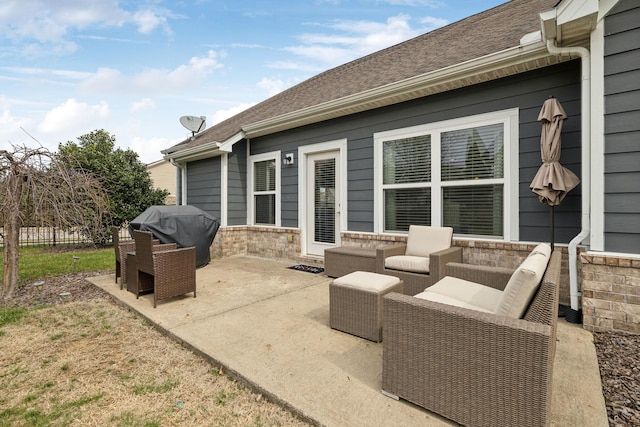 view of patio / terrace featuring grilling area