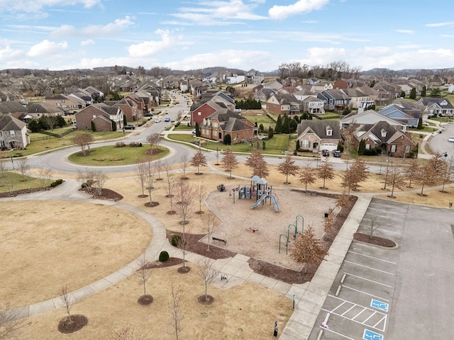 drone / aerial view featuring a residential view