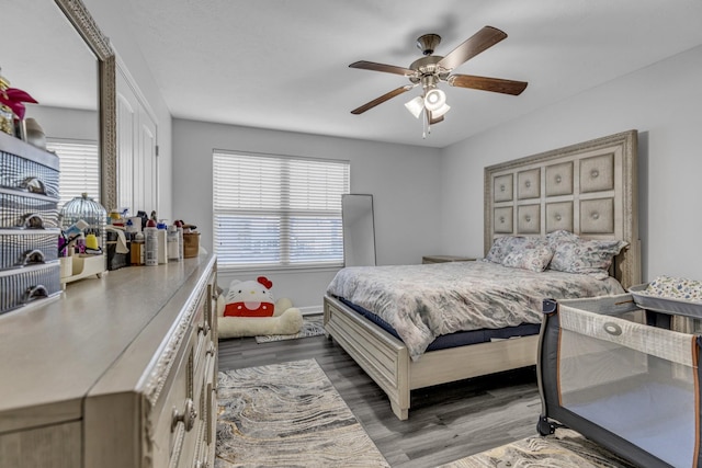 820 Lower Park Pl, Antioch, TN 37013 - bedroom featuring ceiling fan and wood finished floors