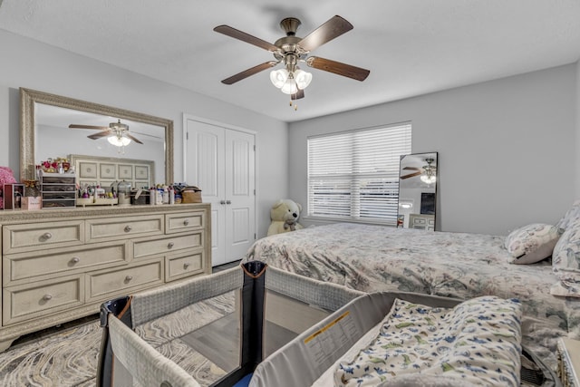 820 Lower Park Pl, Antioch, TN 37013 - bedroom with a ceiling fan and a closet