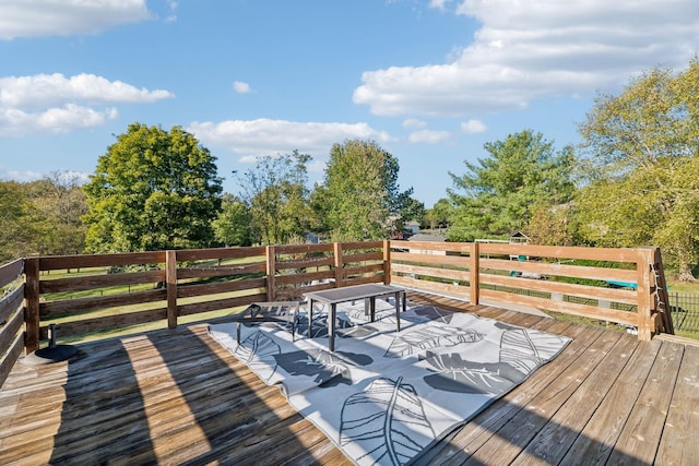 view of wooden deck