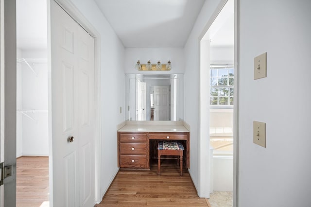 bathroom featuring wood finished floors