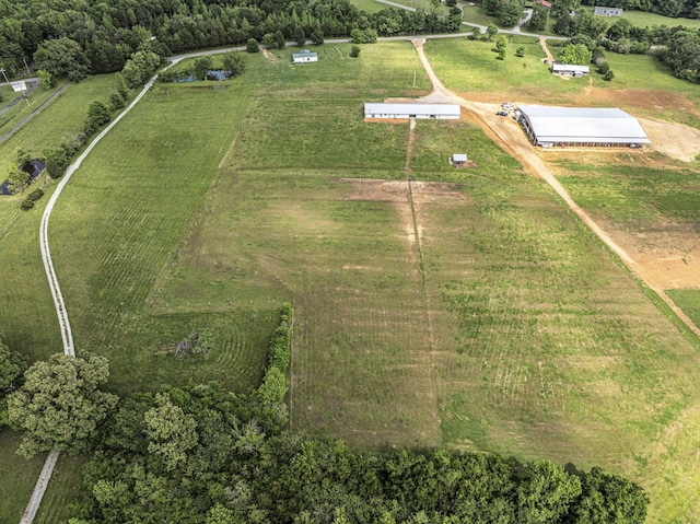 aerial view with a rural view