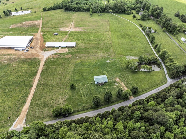 aerial view with a rural view