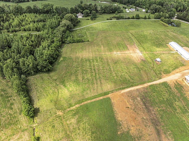 aerial view featuring a rural view