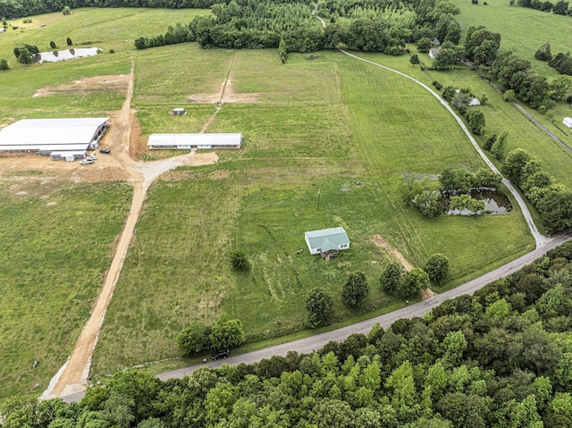 aerial view featuring a rural view