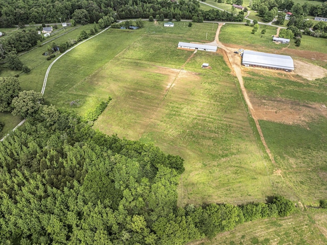 aerial view featuring a rural view