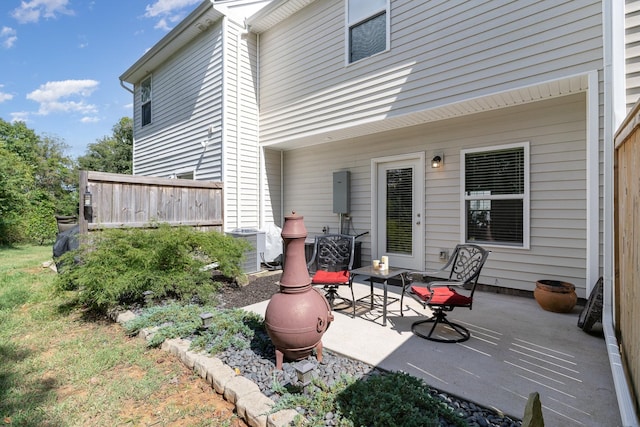 view of patio / terrace featuring central air condition unit