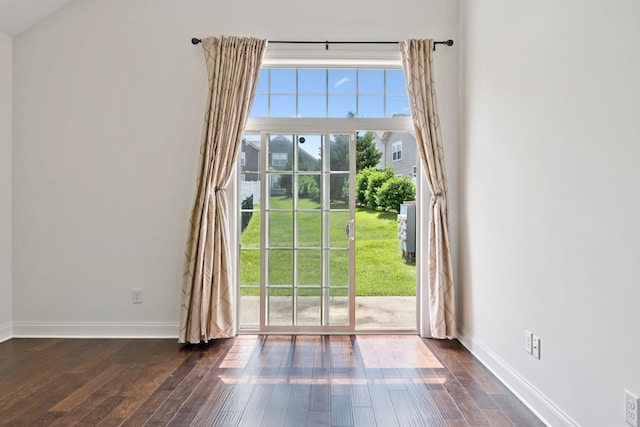 1012 Irish Way, Spring Hill, TN 37174 - doorway with dark wood-style flooring and baseboards