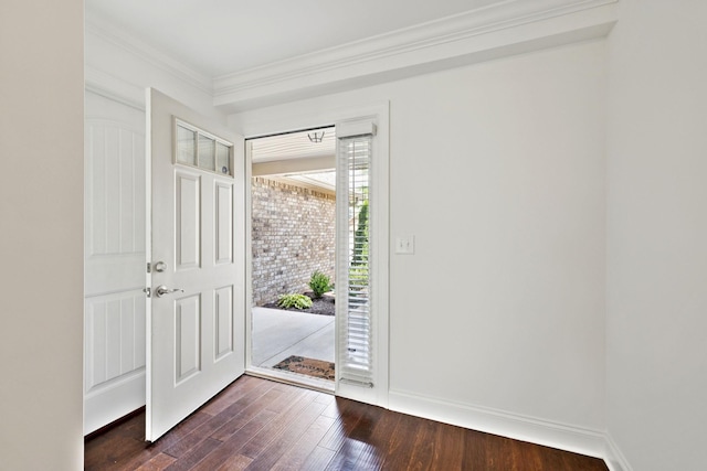 1012 Irish Way, Spring Hill, TN 37174 - entrance foyer with dark wood-style flooring, crown molding, and baseboards