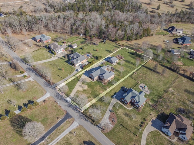 bird's eye view with a residential view