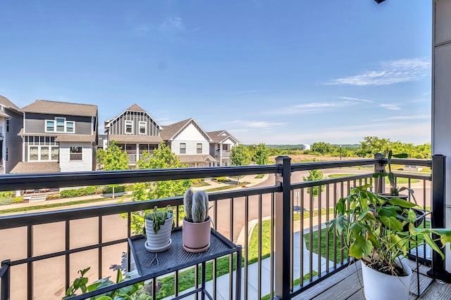 balcony featuring a residential view