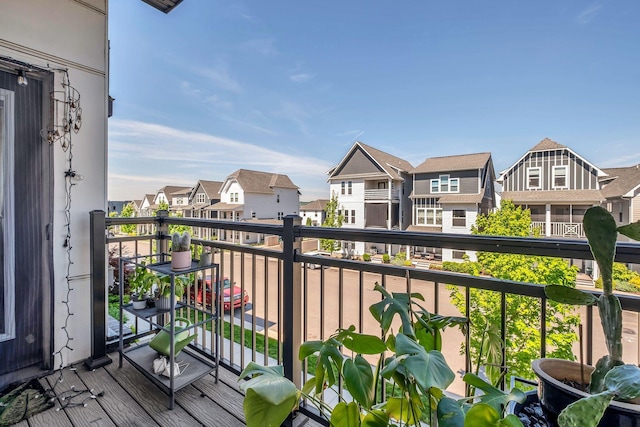 balcony featuring a residential view