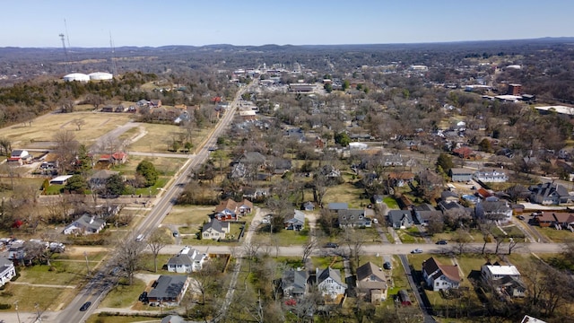 aerial view with a residential view