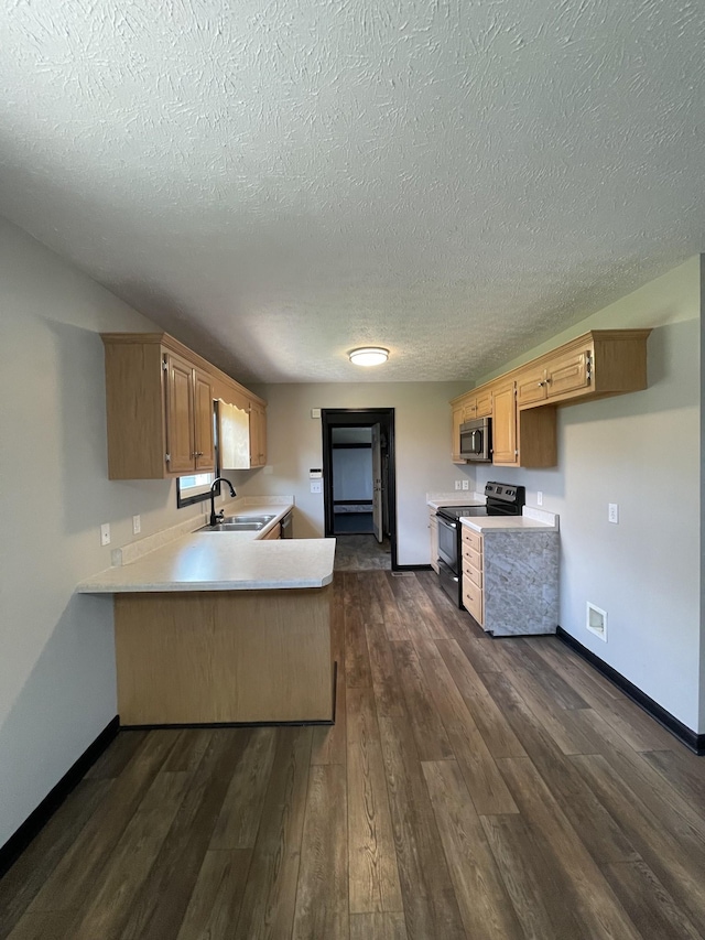 107 Sandy Rd, Unionville, TN 37180 - kitchen with a sink, light countertops, appliances with stainless steel finishes, and a textured ceiling