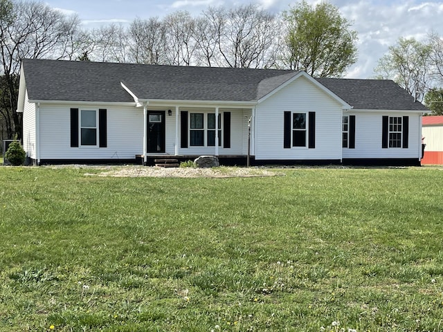 107 Sandy Rd, Unionville, TN 37180 - single story home featuring roof with shingles and a front lawn
