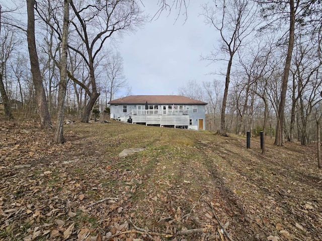 view of front of home featuring a deck