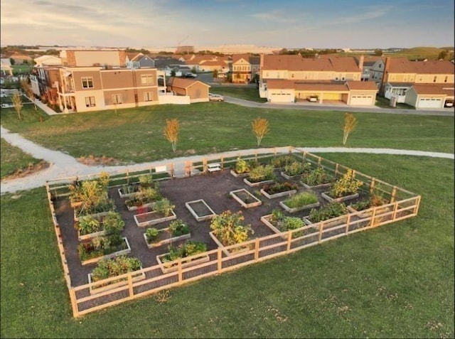 bird's eye view featuring a residential view