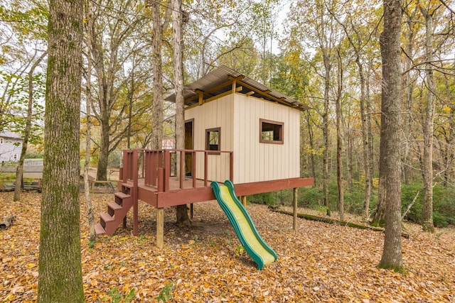 view of jungle gym