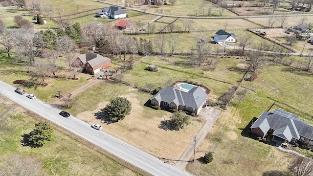 bird's eye view featuring a rural view