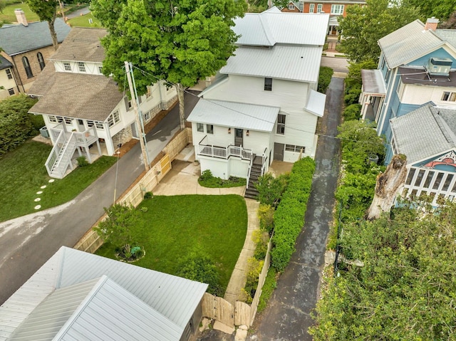aerial view featuring a residential view