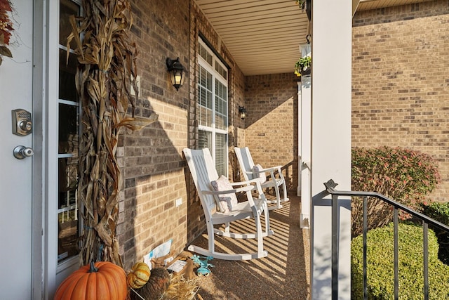 exterior space with covered porch