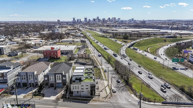 aerial view featuring a view of city