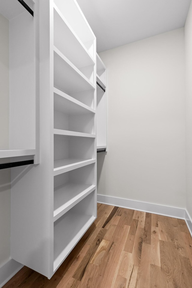 spacious closet featuring wood finished floors