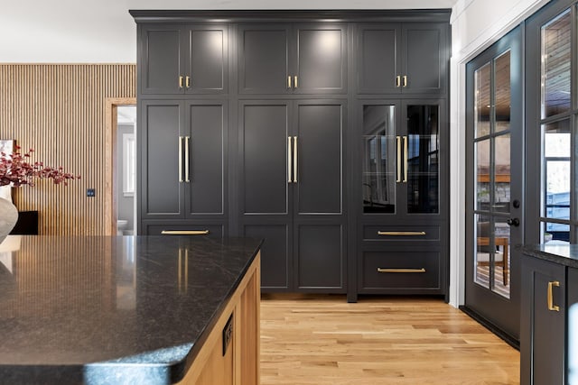 interior space featuring light wood finished floors