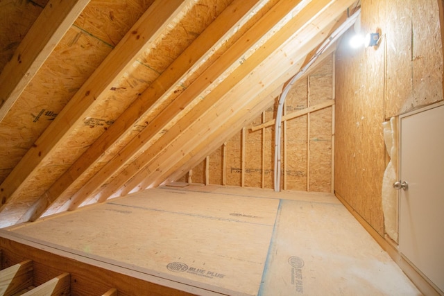 view of attic