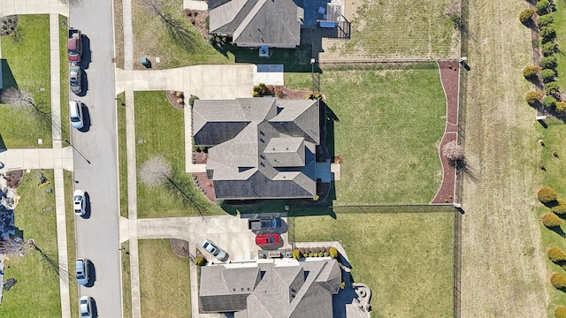 bird's eye view with a residential view