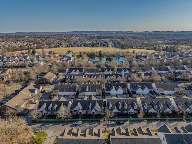 aerial view with a residential view