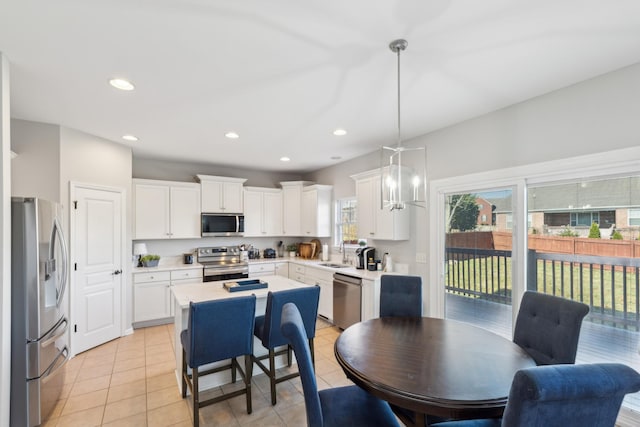806 Warrington Ct, Gallatin, TN 37066 - dining room with light tile patterned flooring and recessed lighting
