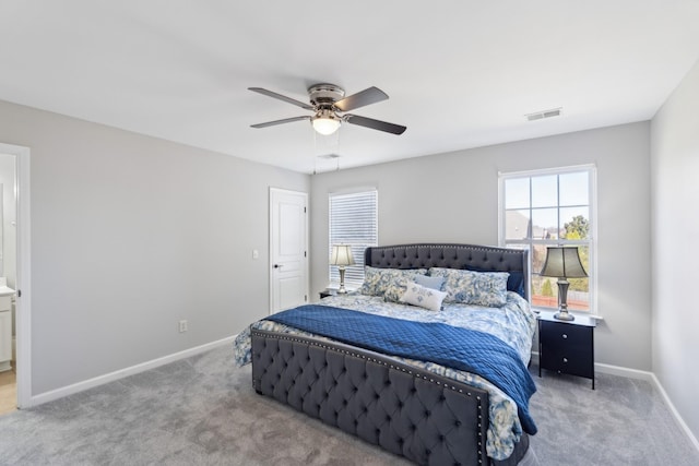 806 Warrington Ct, Gallatin, TN 37066 - carpeted bedroom featuring visible vents, ceiling fan, and baseboards