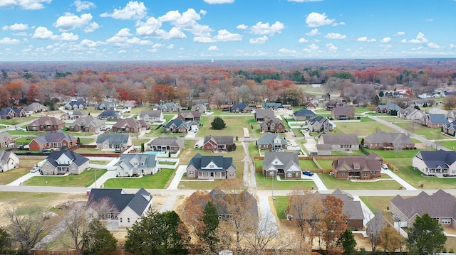 bird's eye view featuring a residential view