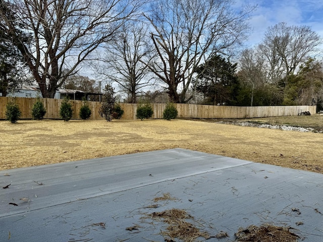 view of yard featuring fence private yard