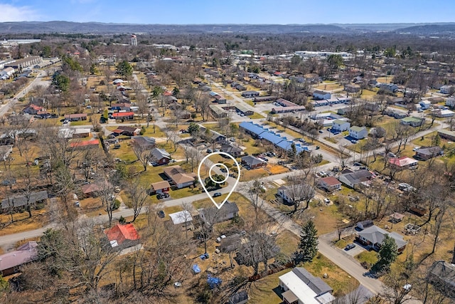 bird's eye view with a residential view