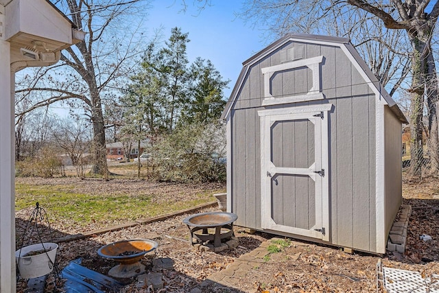 view of shed