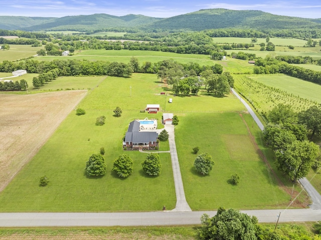 181 Hickory Grove Rd, Huntland, TN 37345 - aerial view of sparsely populated area with a mountain backdrop