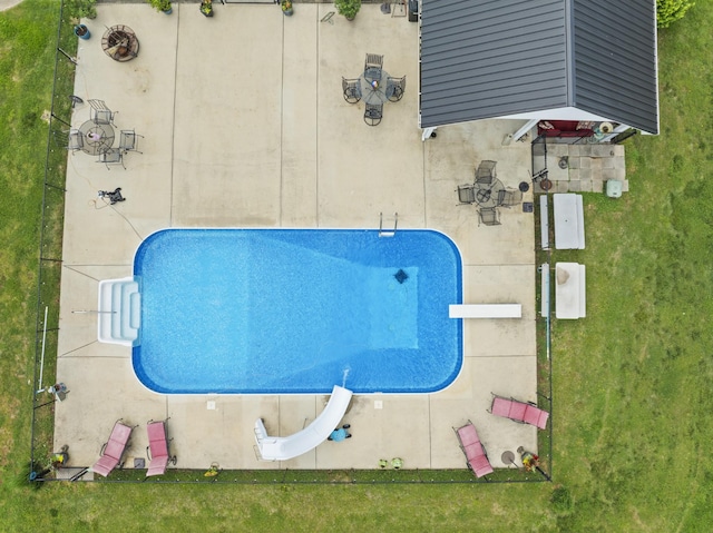 181 Hickory Grove Rd, Huntland, TN 37345 - drone / aerial view of a pool area