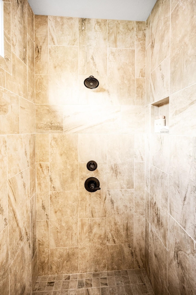 details with tiled shower