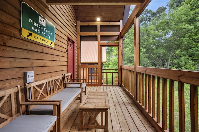 view of wooden terrace