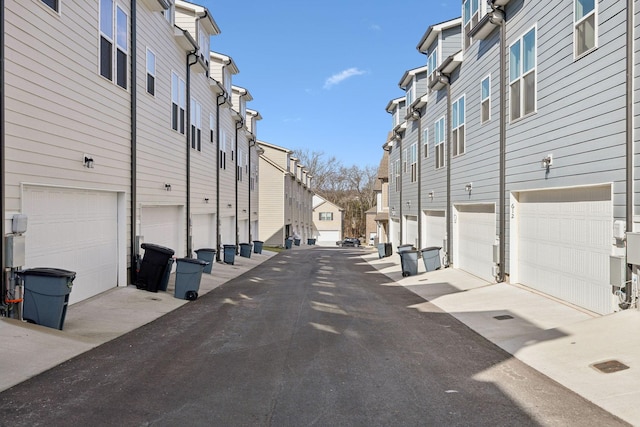 view of street featuring a residential view